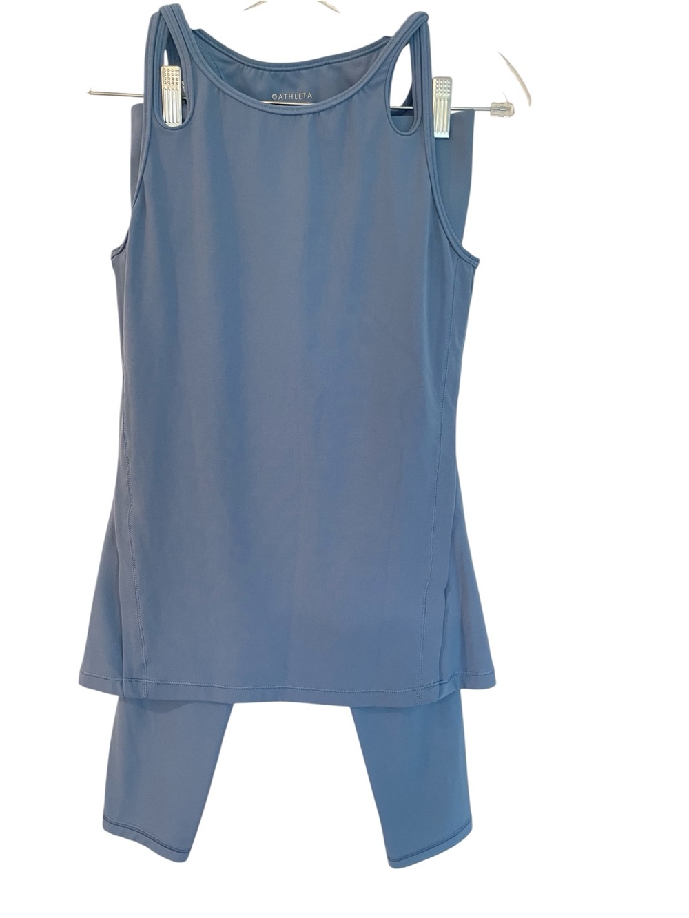 Athleta Periwinkle Blue Shanti  Asani Tank Top and leggings set in size small